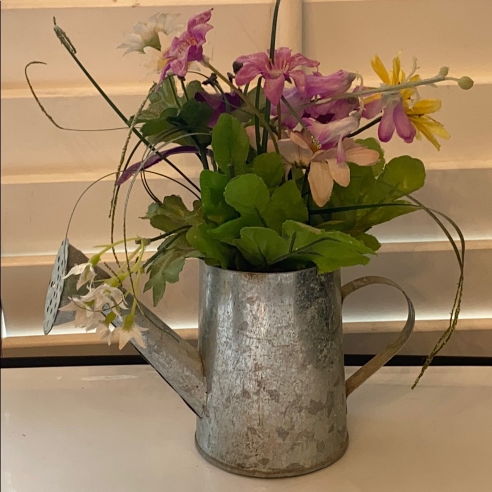 Floral arrangement /watering can/decor